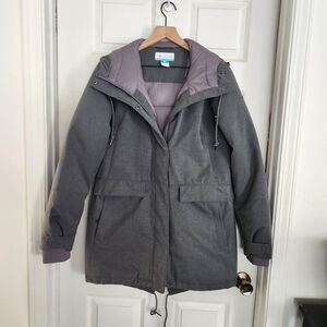 Columbia Women's Gray and Purple Puffer Jacket